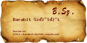 Barabit Szólát névjegykártya